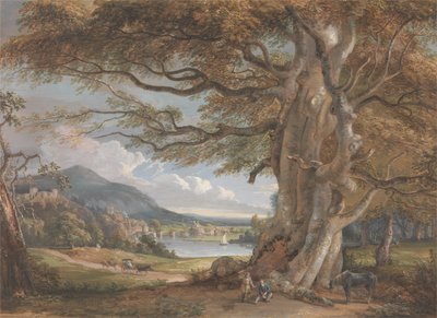 Bridgenorth (cor do corpo, aquarela, giz e grafite no papel) de Paul Sandby