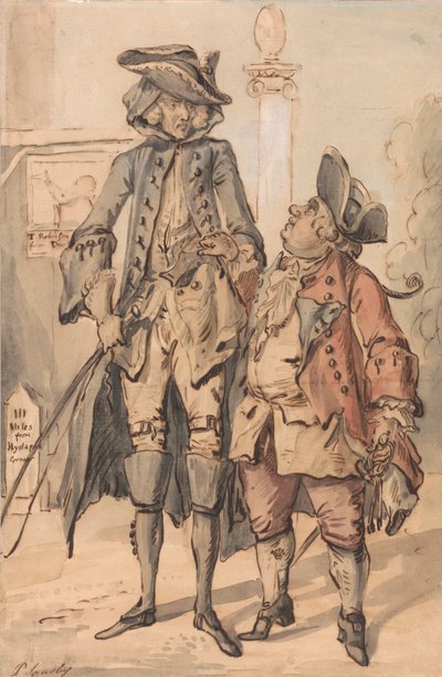 Caricatura de George Bubb Dodington e Sir Thomas Robinson de Paul Sandby