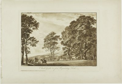 Castelo Chirk e c. do Parque Wynnstay de Paul Sandby
