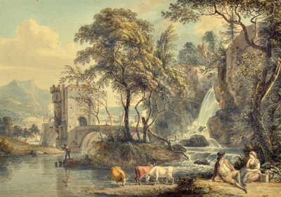 Paisagem com cachoeira de Paul Sandby