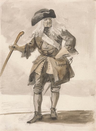 Londres Cries: Um Homem que Swaggering de Paul Sandby