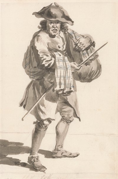 Londres Cries: Um Homem com um Pacote, Roupas Velhas de Paul Sandby