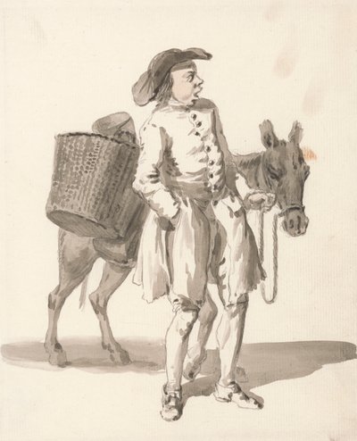 Londres Cries: Rapaz com um burro de Paul Sandby