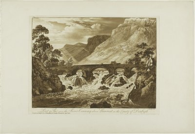 Pont y Pair sobre o rio Conway acima de Llanrwst no condado de Denbigh de Paul Sandby