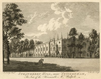 Strawberry Hill, Twickenham, Londres, a sede do Honorável Horace Walpole de Paul Sandby