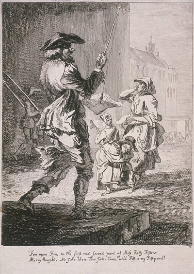 Artistas de rua, Gritos de Londres, 1760 de Paul Sandby