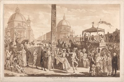A Abertura do Carnaval em Roma de Paul Sandby