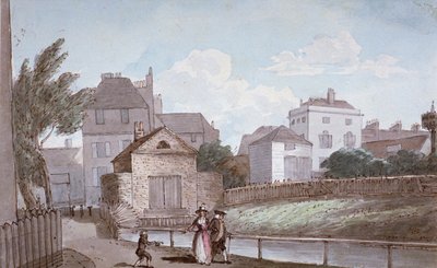 The Thatched House Inn and the New River, Islington, Londres, c1790. de Paul Sandby