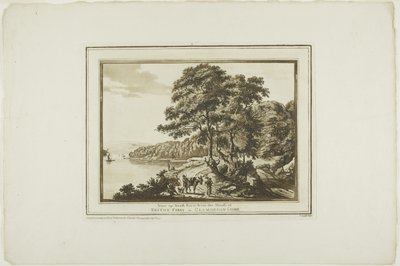 Veja Neath River da casa em Briton Ferry em Glamorgan Shire, de Twelve Views in Aquatinta de desenhos feitos no local no sul de Gales de Paul Sandby