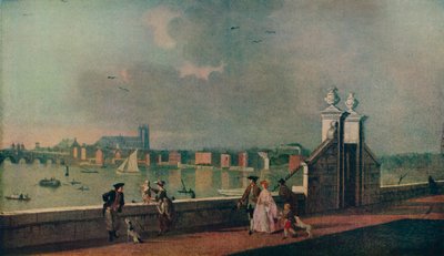 Vista do terraço da Old Somerset House, c1770 de Paul Sandby