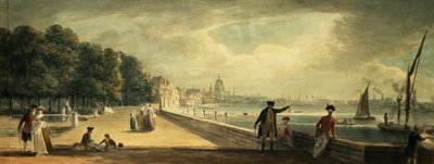 Vista da cidade a partir do terraço da Somerset House de Paul Sandby