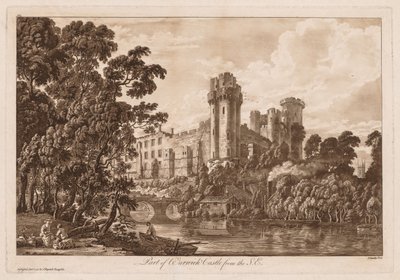 Vistas do Castelo de Warwick: Parte do Castelo de Warwick do sudeste de Paul Sandby