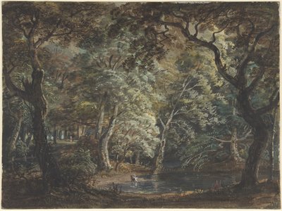 Grande Parque de Windsor, c.1790-99 (aguarela) de Paul Sandby