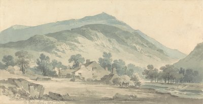 Paisagem em Beddgelert, País de Gales do Norte de Paul Sandby Munn