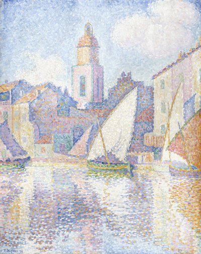 Torre sineira em Saint Tropez, 1896 de Paul Signac
