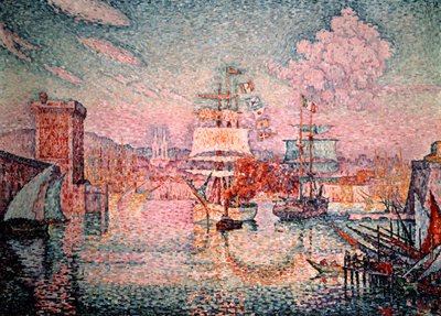 Entrada para o porto de Marselha, 1911 de Paul Signac