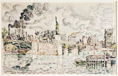 A ponte de Grenelle em 1927. de Paul Signac
