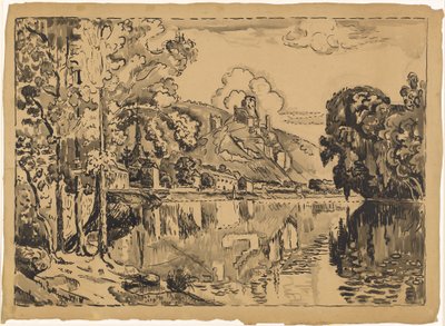 Les Andelys em uma manhã de verão de Paul Signac