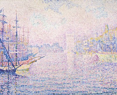 Porto de Marselha, Névoa da manhã, 1906 de Paul Signac