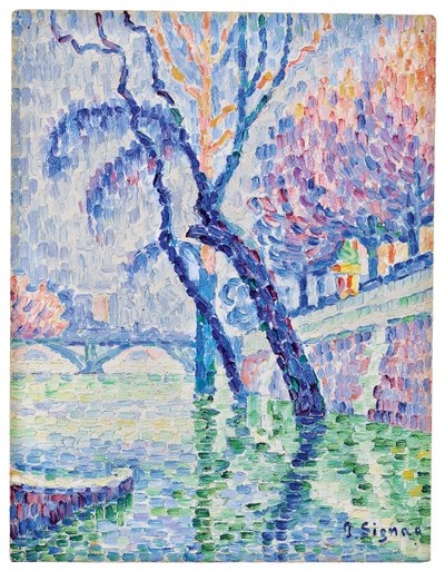 Pont des arts, inundação, 1930 de Paul Signac
