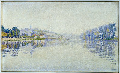 Riverside, the Seine and Herblay Painting de Paul Signac (1863-1935) 1889 Sun. 0,33x0,55 m Paris, musee d