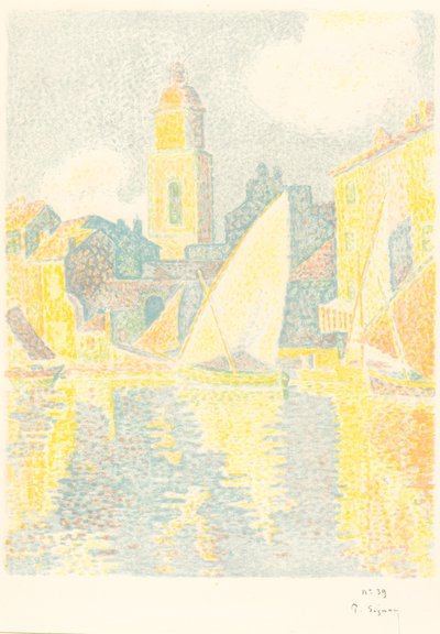 St. Tropez: O Porto (Saint-Tropez: Le port) de Paul Signac