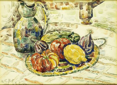 Ainda vida com frutas; Ainda vida com frutas, 1926 de Paul Signac