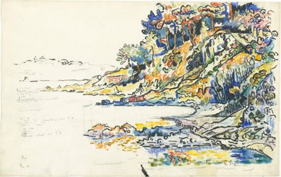 A calanca em Saint-Tropez de Paul Signac