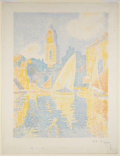 O porto de Saint-Tropez II de Paul Signac