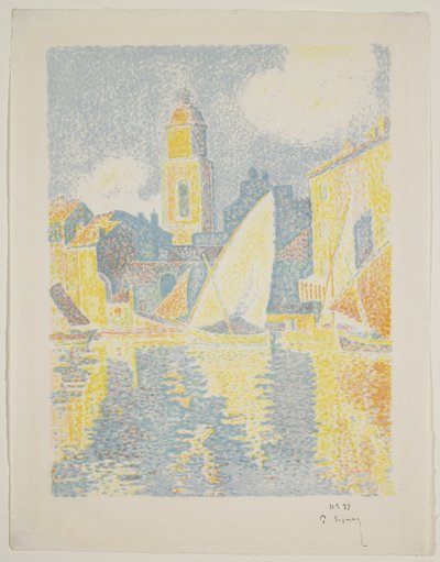 O porto de St. Tropez de Paul Signac