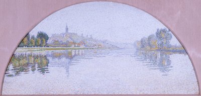 O Sena em Herblay (óleo sobre seda) de Paul Signac