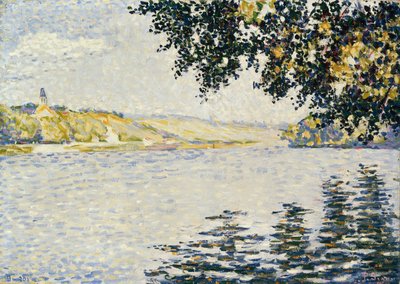 Vista, de, a, sena, em, Herblay de Paul Signac