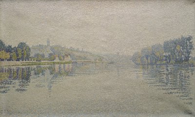 Vista do Sena em Herblay, 1889 de Paul Signac