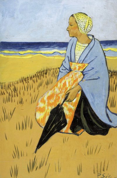Mulher bretã sentada à beira-mar de Paul Sérusier
