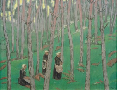 Colecionador de Champignon na floresta de Paul Sérusier