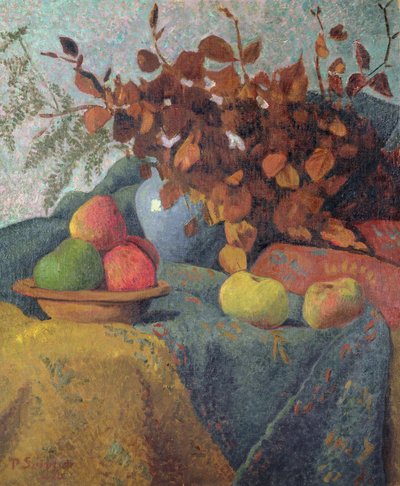 Ainda vida de maçãs e folhas de outono, 1910 de Paul Sérusier