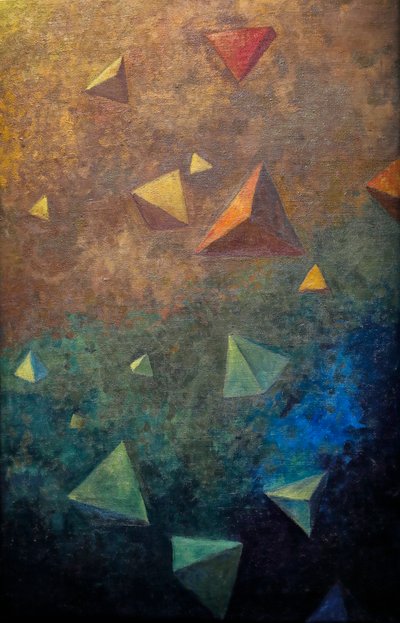 Tétrahedra, c.1910 (óleo sobre tela) de Paul Sérusier