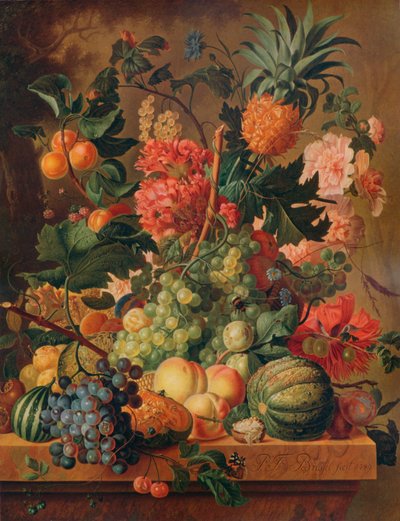 Frutas e flores, 1789, 1938 de Paul Theodor van Brussel