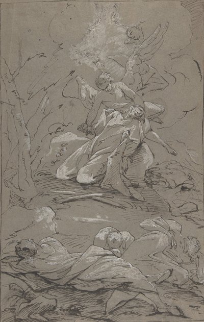 Cristo no Jardim do Getsêmani, 1712-62. de Paul Troger