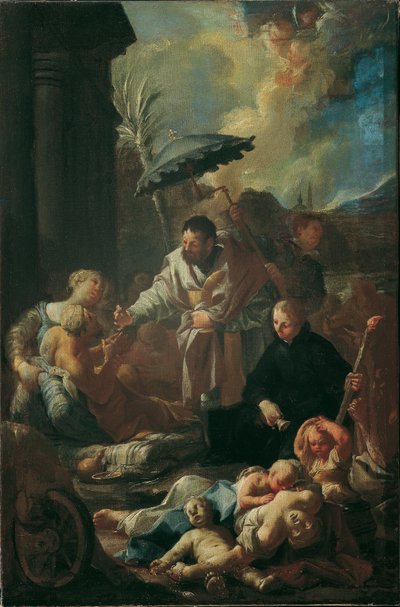 São Francisco Xavier entre os doentes da peste de Goa de Paul Troger