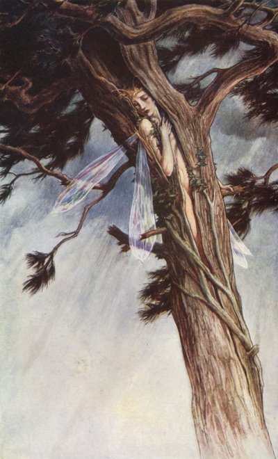 A Tempestade de William Shakespeare, Ato I, Cena 2 (lito colorido) de Paul Vincent Woodroffe