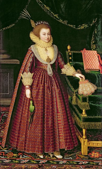 Retrato de uma senhora, possivelmente Elizabeth, condessa de Kellie, c.1619-20 (óleo sobre tela) de Paul van Somer