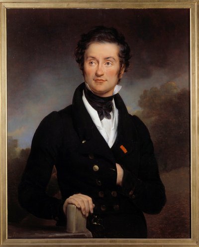Retrato do escritor Charles Nodier (1780-1844) Realizou um salão de cabeleireiro onde os grandes artistas românticos (Hugo, Lamartine, Vigny...) Pintura de Paulin Guerin (1783-1855) do século XIX. Paris, biblioteca do Arsenal. de Paulin Jean Baptiste Guerin