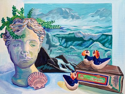 Natureza morta eclética com motivos marinhos de Pauline Wegman | Key and Sea Creative