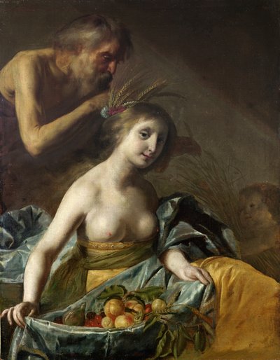 Vertumno e Pomona, meados do século XVII (óleo sobre tela) de Paulus Bor