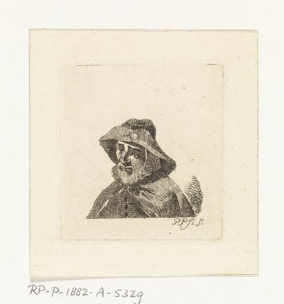 Velho com chapéu de pescador de Paulus Charles Gerard Poelman