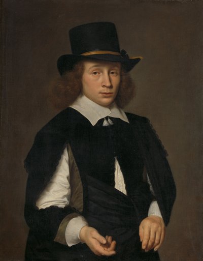 Retrato de Dirck Hendrick Meulenaer, c.1645 (óleo sobre tela) de Paulus Hennekyn