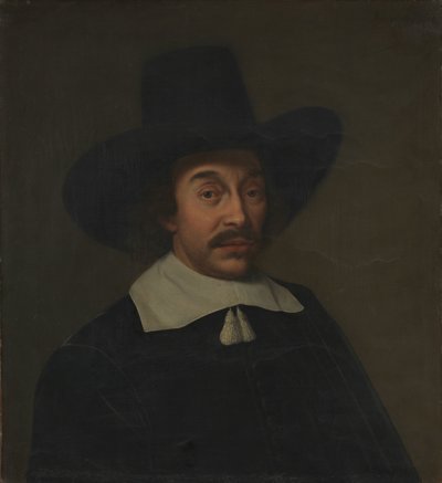 Retrato de um homem, possivelmente Jan de Hooghe (1608-1682) de Paulus Hennekyn
