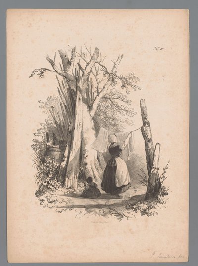 Paisagem com mulher a pendurar roupa suja
Estudos da paisagem por Paulus Lauters (título da série)
Nouvelle suite de 40 études de paysages par P. Lauters (título da série) de Paulus Lauters (attributed to)