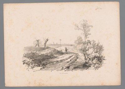 Paisagem com figura com bengala numa estrada de campo
Estudos da paisagem por Paulus Lauters (título da série)
Nouvelle suite de 40 études de paysages par P. Lauters (título da série) de Paulus Lauters